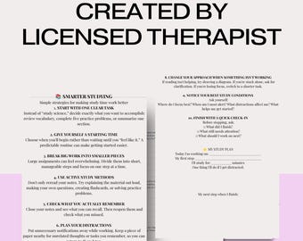 ADHD Study Tips Printable | Study Skills for Students | ADHD Focus And  Organization | Homework & Study Strategies PDF