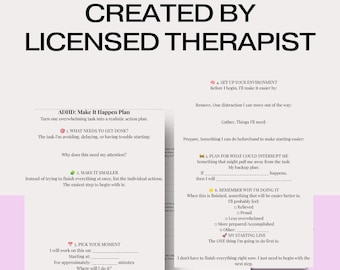 Fiche d'activité pour le TDAH | Plan de concentration, gestion du stress (PDF)