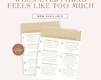 Overwhelm Worksheet for Adults And Teens | Stress And Emotional Regulation Coping Skills | Burnout & Mental Overload I Therapy Printable