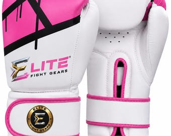 Recon Pro Boxing Gloves – Synthetic Leather Sparring Training MMA Muay Thai