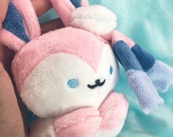 Sylveon Pokemon Plush Handmade Beanie Handsewn Plush