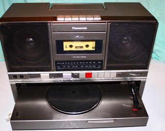 Vintage Panasonic SG-J500 AM/FM Radio Cassette Tape Player and Record Player ~ Read Description ~ Free Shipping