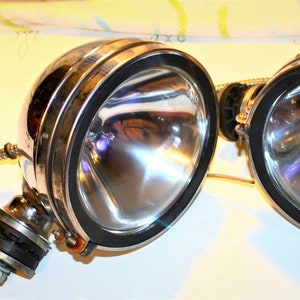 Nice Pair of Vintage Chrome Halogen Car Lights for Vintage Car Restoration or Hot Rod Building ~ Tested and Working ~ FREE SHIPPING