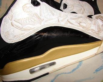 jordan dub zero black white gold