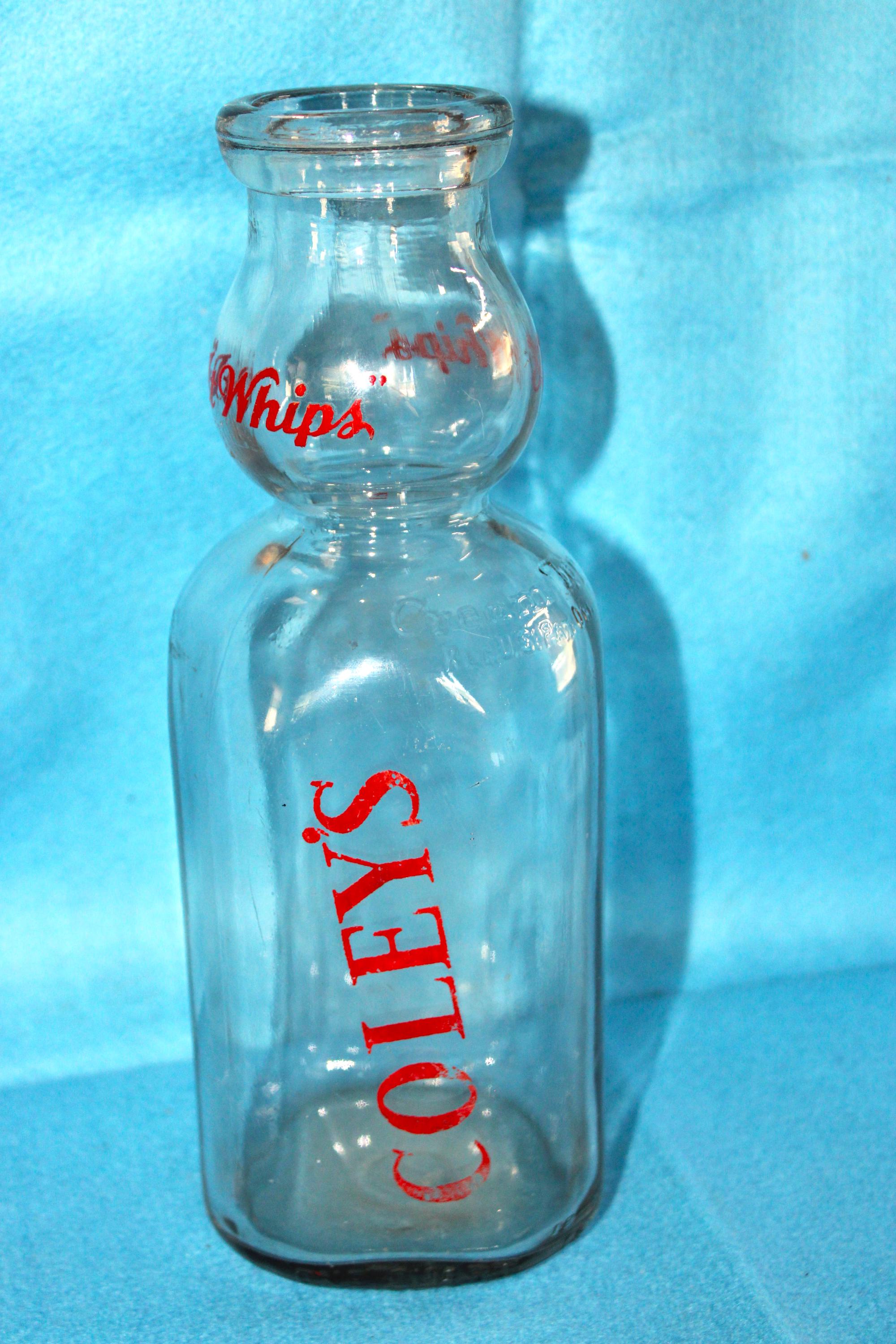 Vintage Cream Top Milk Bottle - Etsy