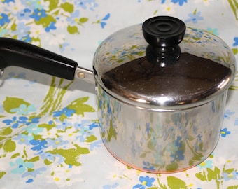 Nice Vintage Revere Ware Copper Bottom Stainless 1.5 Qt Saucepan  in Great Condition ~ Free Shipping