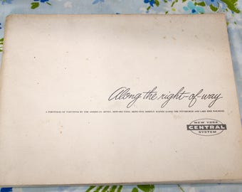 Nice Vintage 1964 New York Central System's Along the Right-Of-Way Portfolio of Paintings by Howard Fogg ~ Free Shipping