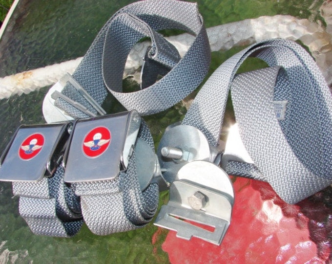 Vintage 1960's New Old Stock Irvin Seat Belts Model 66 STC Grey Belts