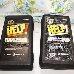 Vintage GE Full Power 40 Channel Emergency/Information 2-Way Citizens Band Radio w/ Case, Antenna & Power Cord ~ 2 Available ~ Free Shipping