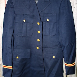 Beautiful Vintage US Army Dress Blues Uniform ~ Lined Blazer and Pants w/ Suspenders ~ Free Shipping