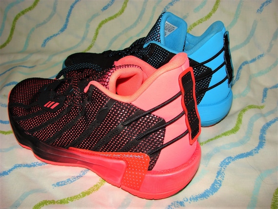 ADIDAS dame7 pink Amazing Pair of Black/blue and Signal Pink