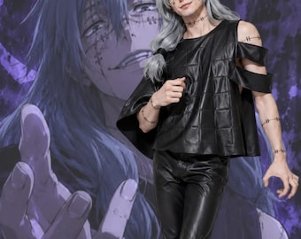 Anime-geïnspireerde schurk Cosplaykostuum Handgemaakt krijger Pantser Schort Custom Cosplay-outfit voor congressen Fotoshoots Halloween Unisex