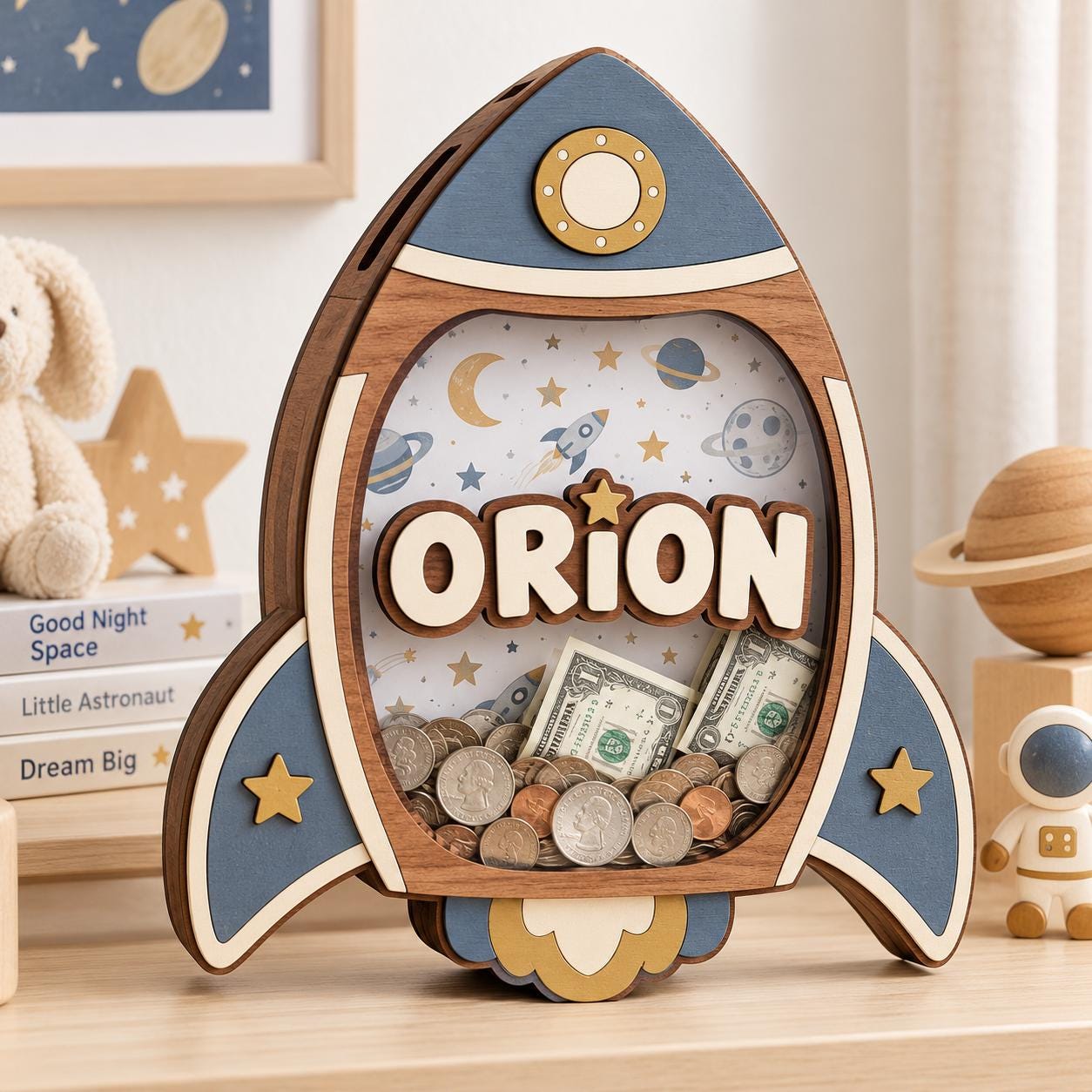 Rocket piggy bank - Etsy 日本