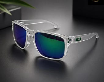 オークリー ホルブルック 偏光サングラス、メンズ UV スポーツシェード、クラシック スクエア ドライビング アイウェア