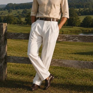 Mens Baggy Pleated Trousers, Wide Leg Tailored Pants, Minimalist Streetwear Fashion Slacks for Men
