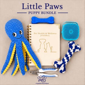 Little Paws Puppy Bundle | New Puppy Essentials Kit, Dog Starter Gift Box