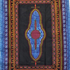 Cameroon Atoghu/Ndop fabric - (Narrow Blue pattern) - By Panel or by the Yard