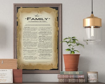 DIGITAL ART - The Family: A Proclamation to the World - I am a child of God Lds Art Print, lds home decor, lds proclamation, old scroll