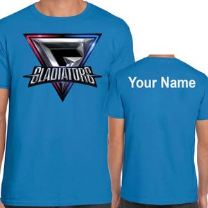 Personalised Gladiator TV show kids & Adults T-shirt Gladiator 90's Games Show Battle T shirt Adults Gladiator Kids Birthday Gift Top Tee