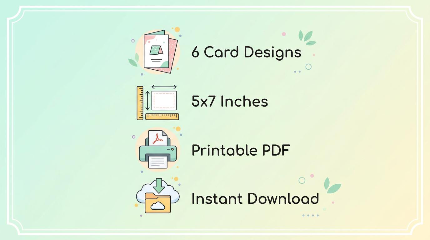 Kawaii Cat Birthday Card Printable | Cute Simple Cat Card | Minimal ...