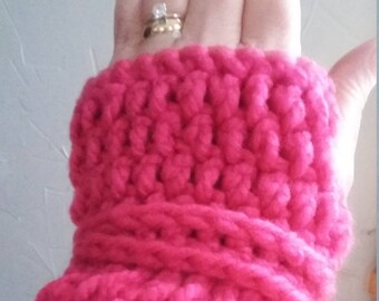 Chunky fingerless gloves