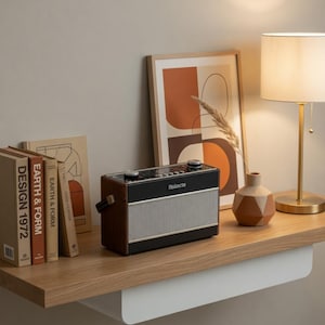 Altoparlante Bluetooth Roberts Upcycled - Radio vintage anni '70 in legno nero - Bellezza retrò lucida