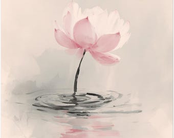Helle Lotusblume in Rosa Poster