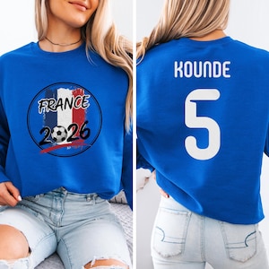 Camiseta de aficionado al fútbol de Francia – Camiseta gráfica de fútbol mundial imagen 1