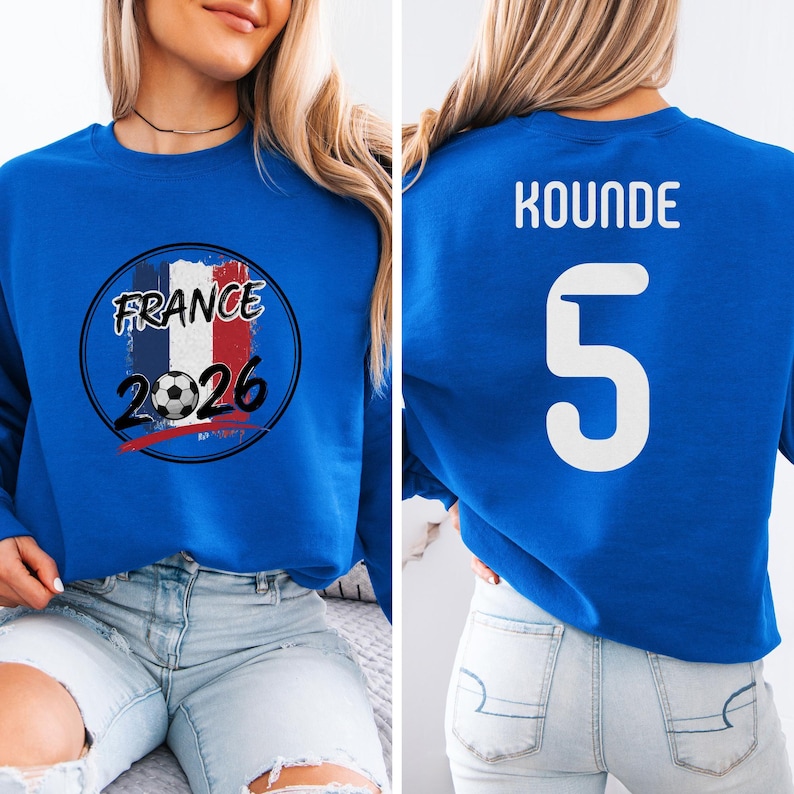 Camiseta de aficionado al fútbol de Francia – Camiseta gráfica de fútbol mundial imagen 1