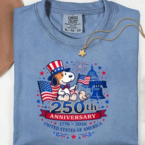 Comfort Colors USA 250th Anniversary Shirt, Patriotic 1776–2026 Tee, July 4th Outfit