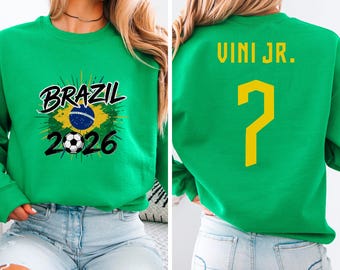 Camiseta del jugador estrella de Brasil, Vinicius #7, camiseta de fútbol para aficionados, camiseta gráfica del torneo mundial, regalo deportivo de fútbol, camiseta unisex