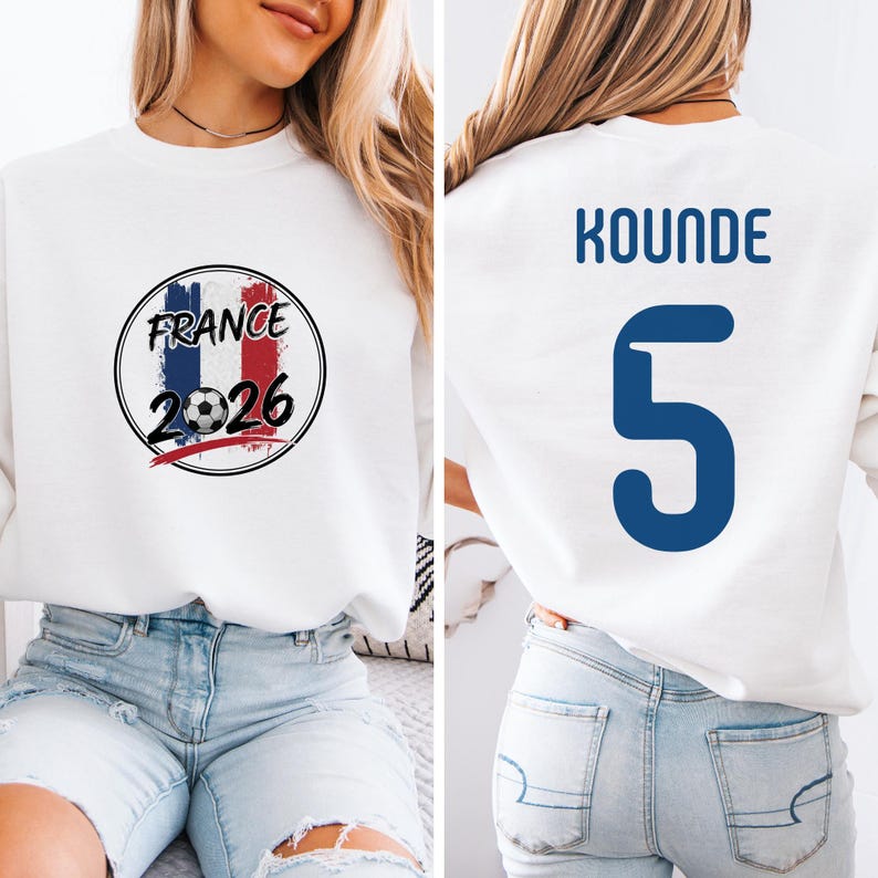 Camiseta de aficionado al fútbol de Francia – Camiseta gráfica de fútbol mundial imagen 4