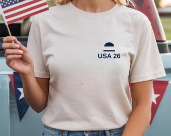 USA Soccer Fan Shirt | Comfort Colors Small Chest Tee