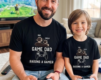 Camiseta Papá Gamer Raising A Gamer Tee A Juego Padre Hijo