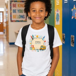 Personalized School Shirt | Comfort Colors Custom Name Tee