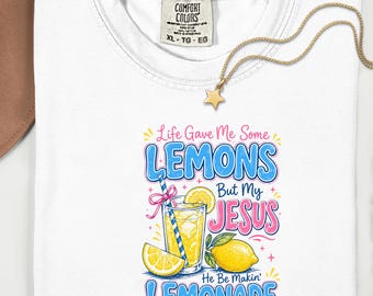 Christian Lemonade Shirt | Comfort Colors Jesus Faith Unisex Graphic Tee