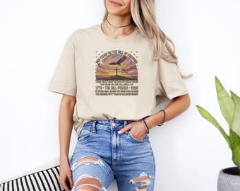 1776-2026 4th of July Commemoration Design, 250 Years of Freedom The Hill Stands Graphic Tee, Patriotic Art Style USA Quote Unisex T-Shirt