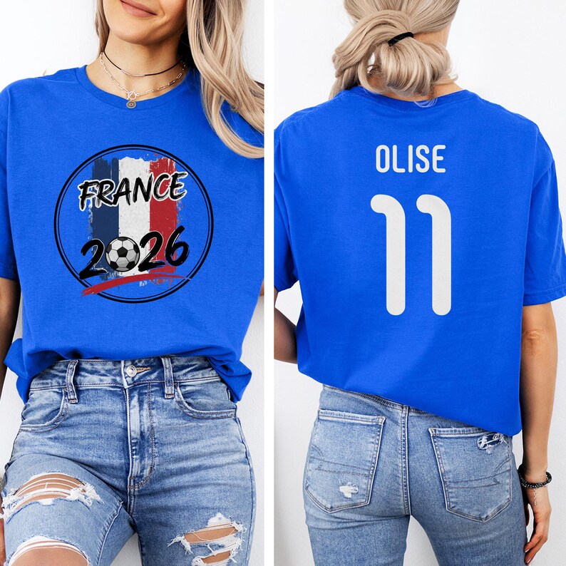 France Soccer Fan Shirt – World Tournament Jersey Style Teel image 1
