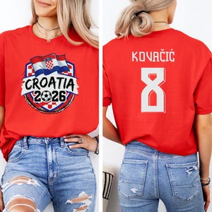 Croatia Soccer Fan Shirt | Kovacic #8 Jersey Style 2026 World Cup Tee image 6