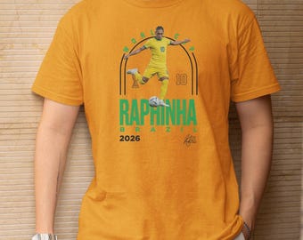 Camiseta Brasil Raphinha Amarilla Futbol Streetwear Deportiva