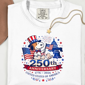 Comfort Colors USA 250th Anniversary Shirt, Patriotic 1776–2026 Tee, July 4th Outfit