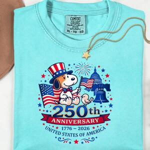 Comfort Colors USA 250th Anniversary Shirt, Patriotic 1776–2026 Tee, July 4th Outfit