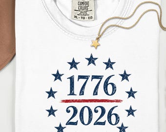 America 250 Shirt | Comfort Colors 1776 2026 Patriotic Unisex Tee