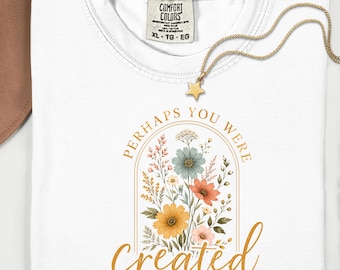 Comfort Colors Camiseta Cristiana Floral Versículo Bíblico Esther 4:14 Regalo Unisex