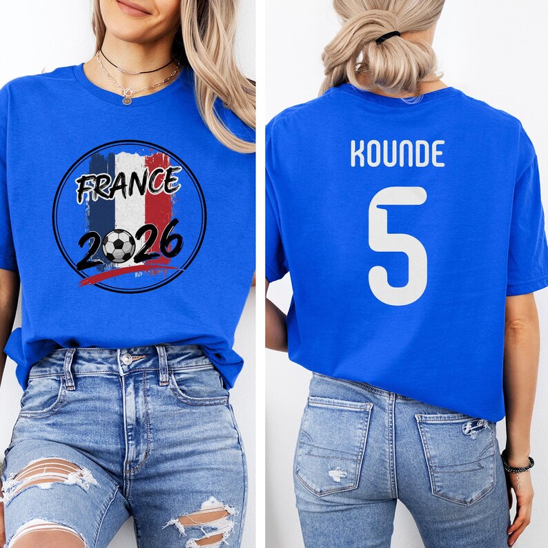 Camiseta de aficionado al fútbol de Francia – Camiseta gráfica de fútbol mundial imagen 3