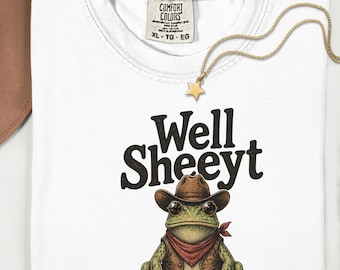 Funny Cowboy Frog Shirt | Comfort Colors Western Humor Unisex Tee