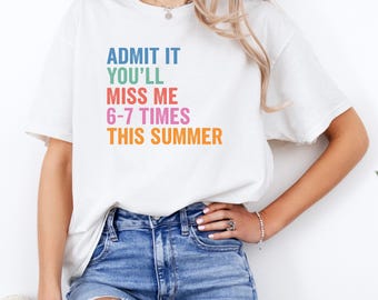 Camiseta Frase Divertida Verano Diseño Minimalista Colorido