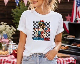 American Babe Shirt Unisex Patriotic Fourth July BBQ Party Tee