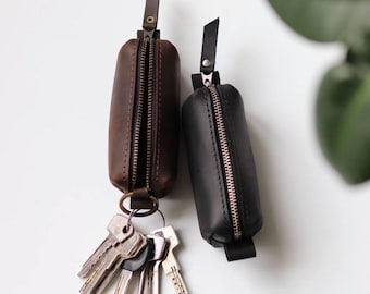 Leather Key Holder, Key Organizer Case, Leather Keychain Boyfriend Gift Idea