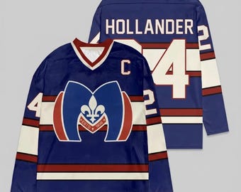 Camiseta de hockey Rozanov Hollander, camiseta de manga larga con cuello en V para hockey sobre hielo, estilo deportivo urbano, regalo unisex para aficionados.